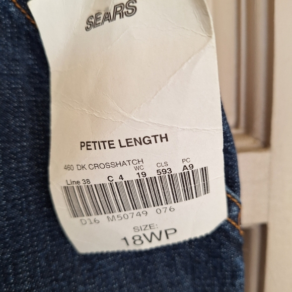 Classic Elements Woman Plus Sz18P Jeans NWT Elastic Waist Pockets Drk Wash - Picture 5 of 10